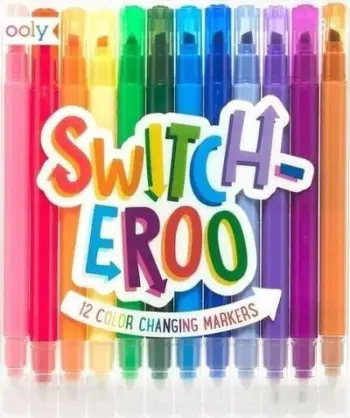 Set markera OOLY Switch-eroo 2.0, 12 ngjyra, ndryshues ngjyre, shumëngjyrësh