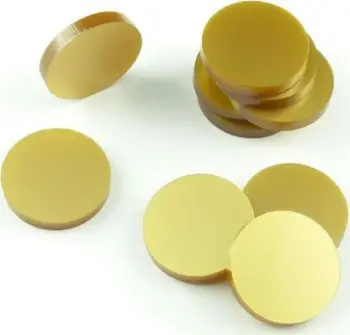 Tokena akrilikë të rrumbullakët Crafters Golden, set 10 copë, diametër 22 mm, ngjyrë ari
