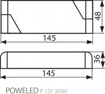 Furnizues LED Kanlux POWELED P 12V 30W, plastik, i bardhë gri