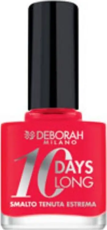 Llak thonjsh Deborah 10 Days Long EN870, qëndrueshmëri e lartë, 11ml, koral i kuq