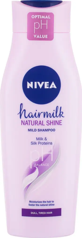 Shampo flokësh NIVEA Hair Milk Natural Shine, për shkëlqim natyral, 400ml
