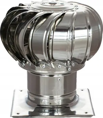 Kapak rrotullues sferik për oxhak Rotary, 150mm, alumin, argjendtë