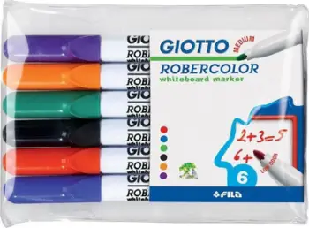Set markera për whiteboard Giotto Robercolor, majë e rrumbullakët mesatare, 6 copë, shumëngjyrëshe