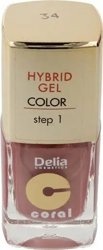 Llak thonjsh Delia Cosmetics Coral Hybrid Gel 01 Red, 11ml, i kuq