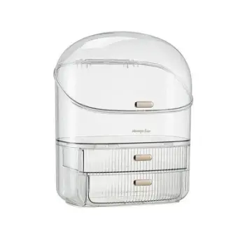 Raft kozmetike transparent 28.5*19.5*35cm. UNIMIKS