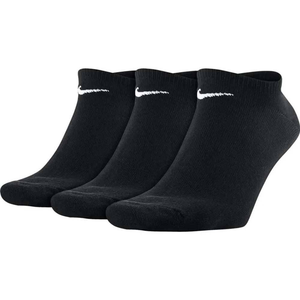 Çorape të shkurtra Nike Footies, set 3 palë, pambuk, të zeza - 2