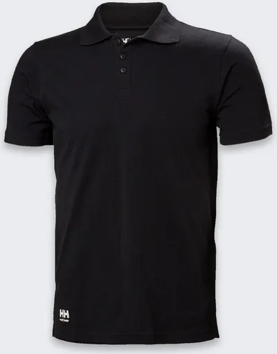 Bluzë polo Helly Hansen Classic, pambuk 100%, madhësia XXL, e zezë - 1