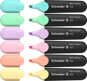 Set markera Schneider Job Pastel, maje 1 mm 5 mm, 6 copa, shumëngjyrëshe
