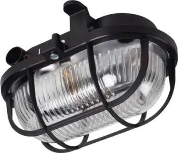 Aplike drejtkëndore IP54, 1xE27, 60W, e zezë