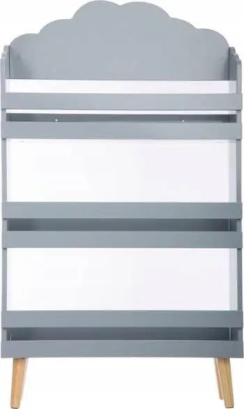 Raft librash Atmosphera Cloud, 100cm, MDF dhe dru pishe, gri