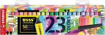 Set markera Stabilo Boss, 23 copë, shumëngjyrësh