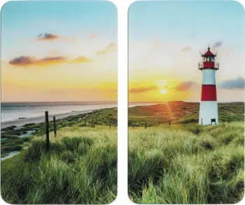 Kapak sobe Maximex Lighthouse, set 2 copë, xham i temperuar, 52x30 cm, shumëngjyrësh