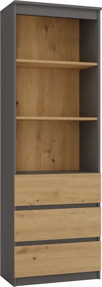 Raft librash Olimp RS-60, 3 rafte, 3 sirtarë, anthracite lis Artisan