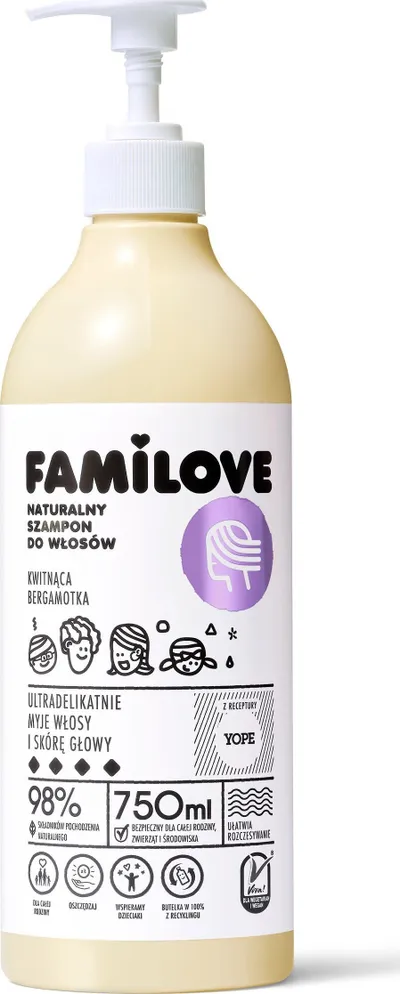 Shampo flokësh Yope Familove, 750ml, për të gjithë familjen - 1