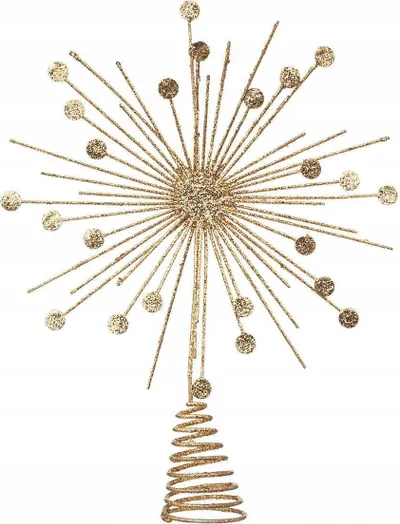 Stoli maje peme Feeric Lights & Christmas Glazed Chestnut, çelik 100%, 27cm, e artë - 1