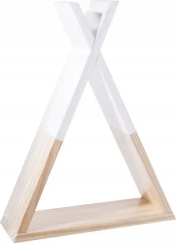 Raft lodrash Atmosphera Children's Tipi, prej druri pishe, për dhomë fëmijësh, ngjyrë natyrale