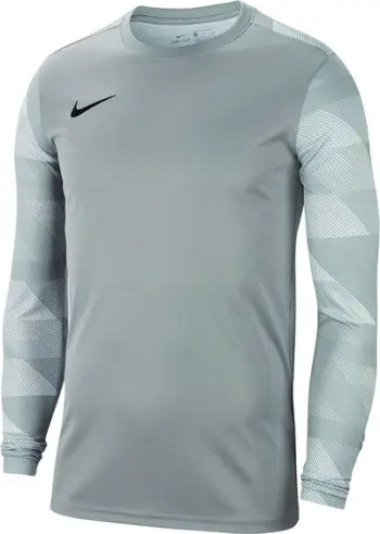 Fanellë portieri për fëmijë Nike Dry Park IV Jr CJ6072 052, mëngë të gjata, teknologji Dri FIT, gri