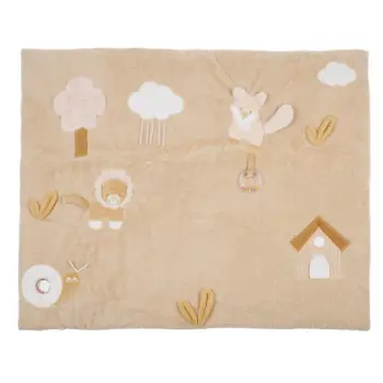 Shtrojë e butë me lodra Nattou Playmat Lion, 100cm, Ernest Light Brown