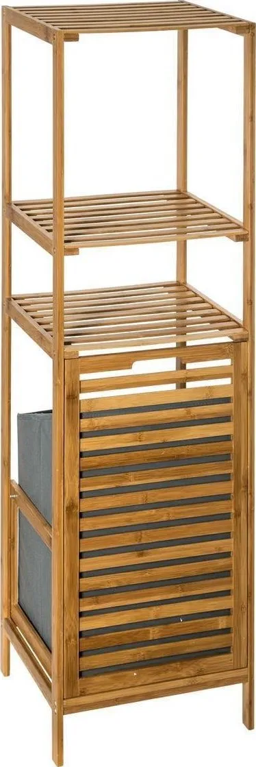 Raft me shportë rrobash 5five Bamboo, 3 rafte, bambu natyrale, bezhë - 1