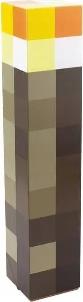 Dritë dekorative Minecraft Torch Light 2025, 28cm, me efekte ndriçimi, kafe