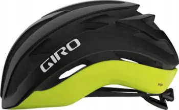 Helmetë çiklizmi Giro Cielo MIPS, rrugë dhe gravel, ventilim i lartë, e zezë me të verdhë