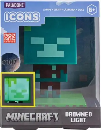 Dritë dekorative Paladone Icon Light Minecraft Zombie, LED, portative, shumëngjyrëshe