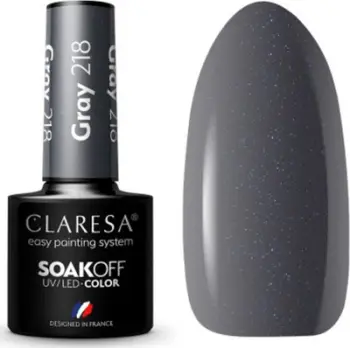 Llak thonjsh hibrid Claresa Gray 218, 5g, gri
