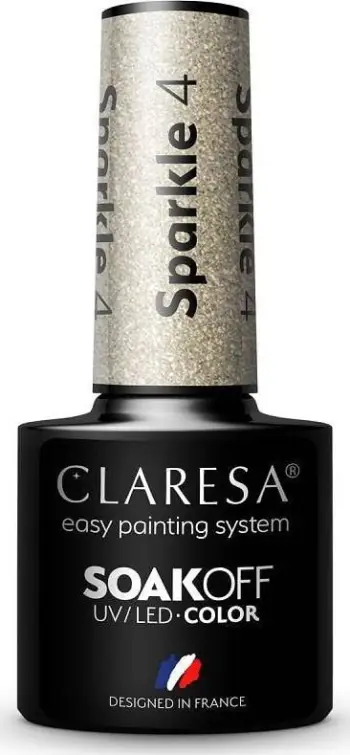 Llak thonjsh hibrid Claresa Sparkle, 4.5 g, me shkëlqim