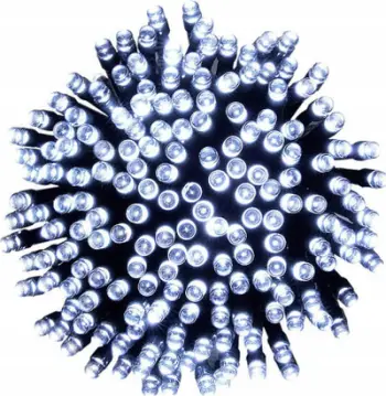 Dritë dekorative solare LED, 100 LED, 10 m, e bardhë e ftohtë