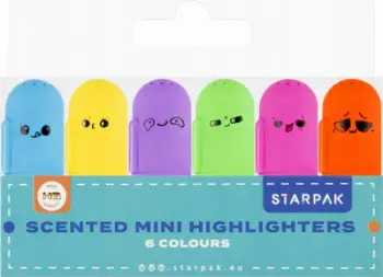 Set markerë mini me aromë STARPAK, 6 ngjyra, pastel