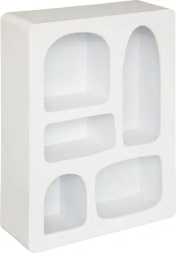 Raft muri Atmosphera Rivi White, 45x65cm, MDF, i bardhë