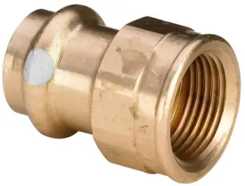 Pjesë kaluese Viega Sanpress Profipress S 4512, 28 mm, lidhje presim në filetë femër BSPT, bronz