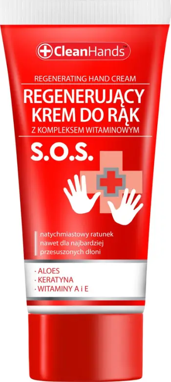 Krem duarsh CLEAN HANDS, rigjenerues, kompleks vitaminash SOS, 30 ml