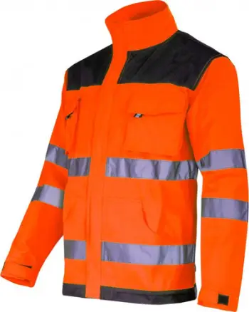 Bluzë pune Lahti Pro L40417, reflektuese EN ISO 20471, përmasë XL, e zezë portokalli