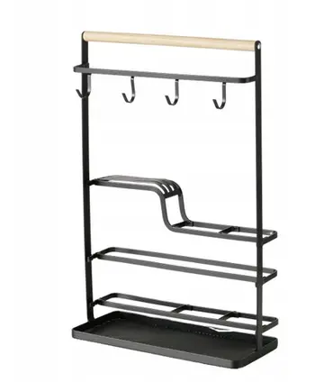 Raft muri Boltze Home Agneta, 43.5cm, hekur, e zezë