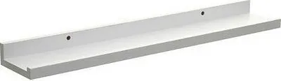 Raft muri dekorativ, MDF, 58 cm, i bardhë - 1