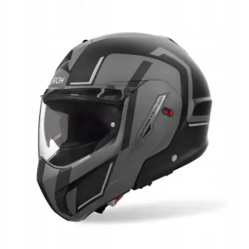 Helmetë flip up Airoh Mathisse II Genius, madhësia S, mat e zezë gri