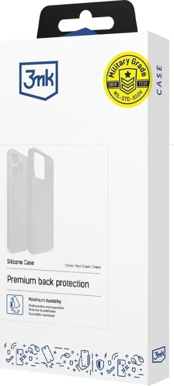 Mbështjellës telefoni 3MK Silicone Case për iPhone 16 6.1", silikon, blu e errët