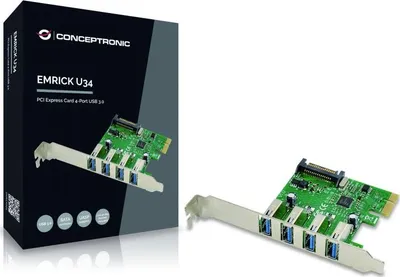Kartë kontrolluese USB Conceptronic EMRICK02G, PCIe x1, 4x USB 3.0 - 2