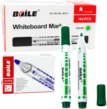 Set markerësh për tabelë dry erase, 12 copë, trashësi mesatare, jeshil