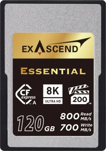 Kartë memorie Exascend CFexpress Type A Essential, 120GB, PCIe 3.0, gri