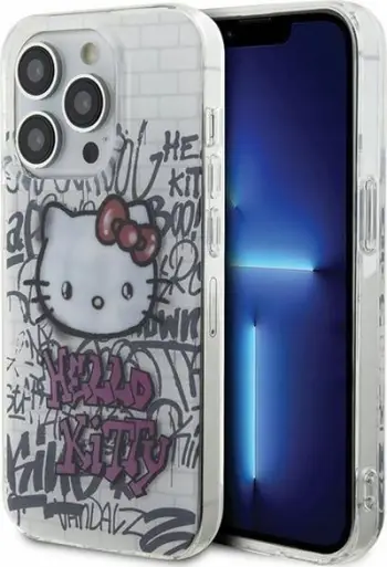 Mbështjellës telefoni Hello Kitty HKHCP14LHDGPHT, për iPhone 14 Pro 6.1", hardcase TPU, i bardhë