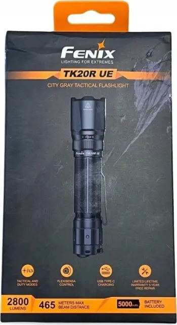 Dritë dore taktike Fenix TK20R UE, LED, 2800 lumens, gri