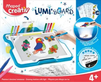 Dërrasë vizatimi me dritë Maped Lumi Board Creativ, me shabllone, për fëmijë