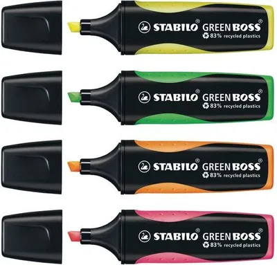 Set markerësh Stabilo Green Boss SCH250, 4 ngjyra, highlighter - 3