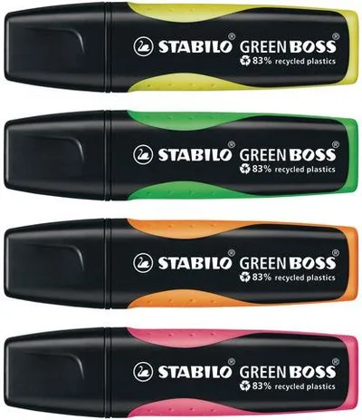 Set markerësh Stabilo Green Boss SCH250, 4 ngjyra, highlighter - 4
