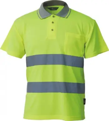 Bluzë pune polo Trizeratop, dukshmëri e lartë, reflektuese, e verdhë, M