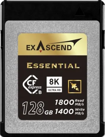 Kartë memorie Exascend Essential, 128GB, CFexpress Type B, e zezë gri