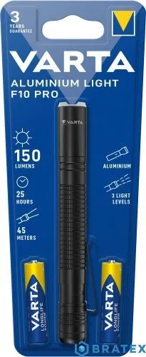 Dritë dore Varta F10 Pro LED, 150 lm, alumini, e zezë - 1