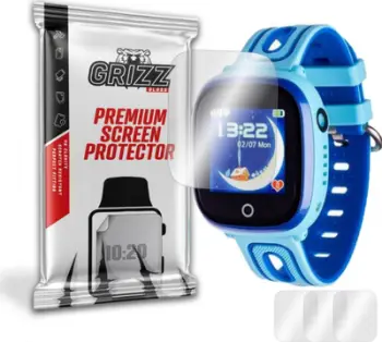Film mbrojtës hidrogel për orë Garett Kids Happy GrizzGlass, komplet 3 copë, transparent